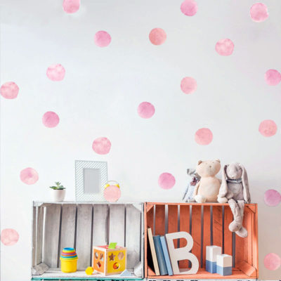 36pcs/set Watercolor Dots Wall Sticker Kids Wall decor Wall Stickers 
